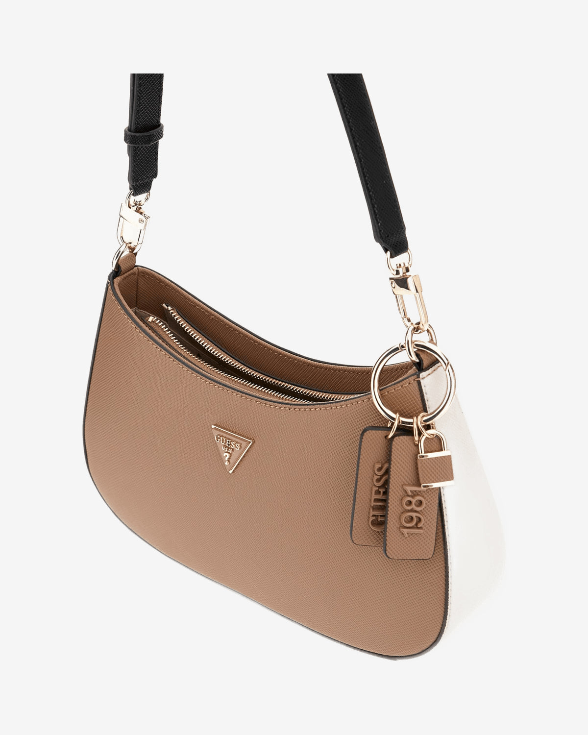 Guess Noelle II Spalla Logo Metallic Beige