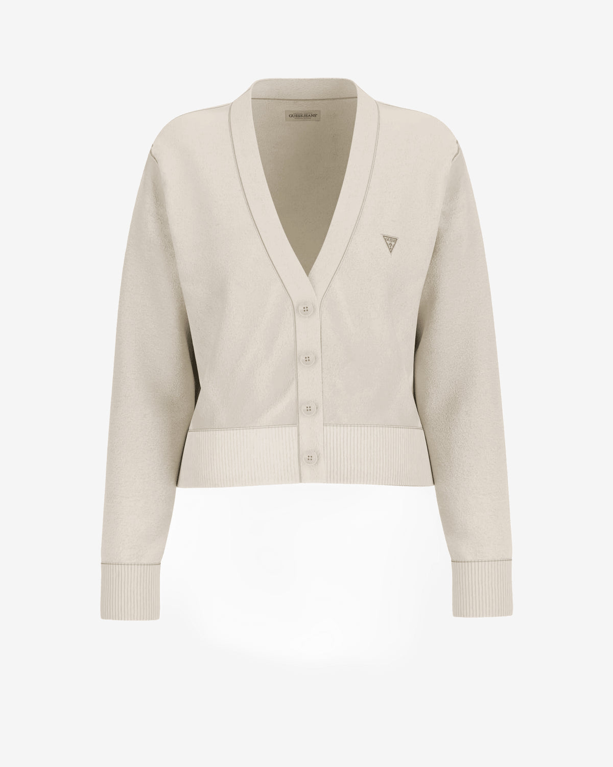 Cardigan Guess Scollo V Bianco Donna