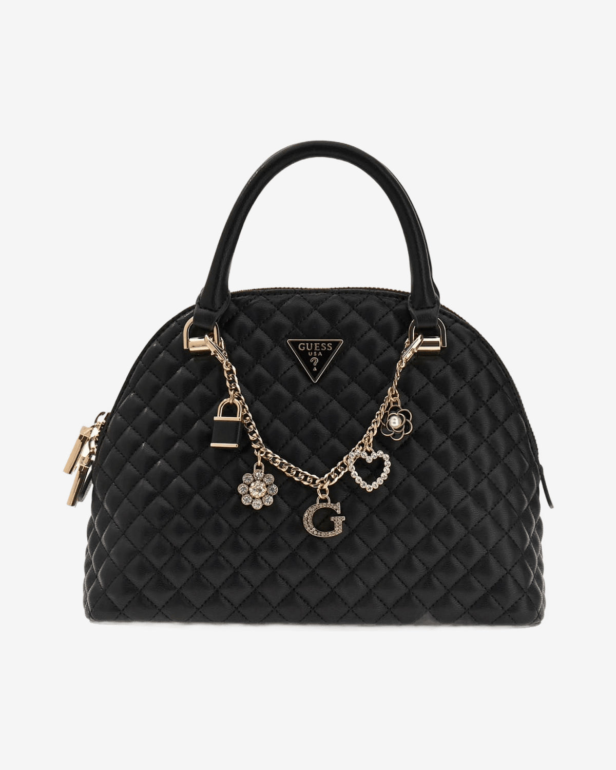 Guess Everlee Dome Satchel Bianco Donna