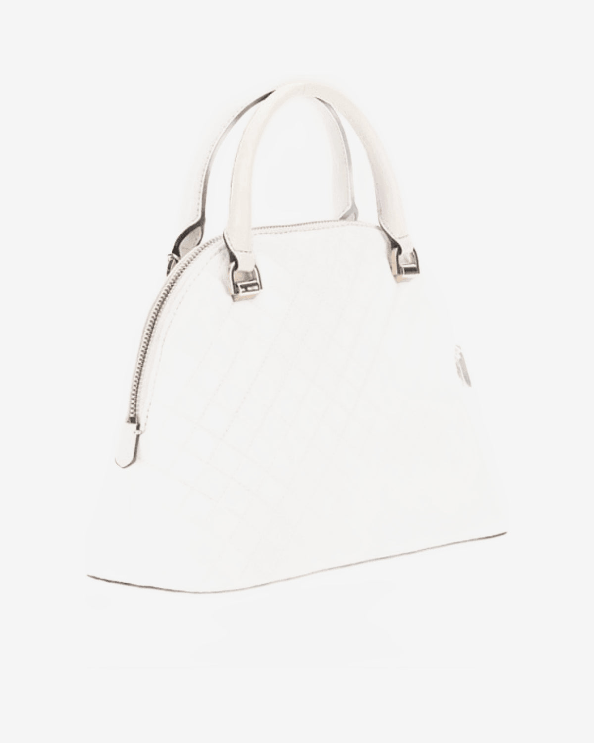 Guess Everlee Dome Satchel Bianco Donna