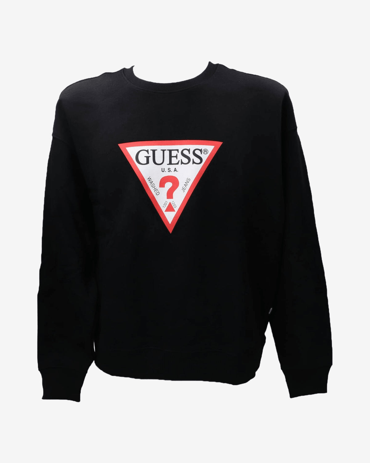 Felpa Guess Triangle Logo Bianca Uomo