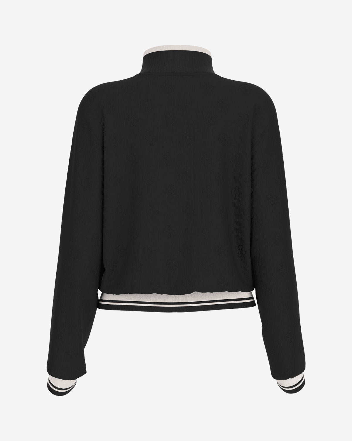 Felpa Guess Paulina Zip Velluto Nero