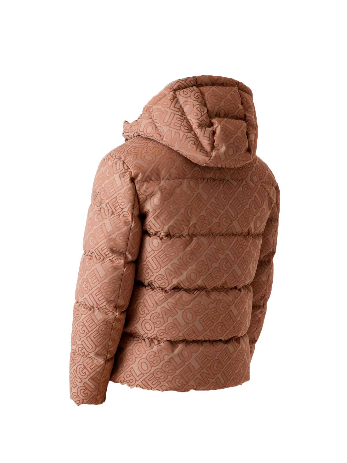 Giubbotto Puffer Guess Logo Beige Uomo