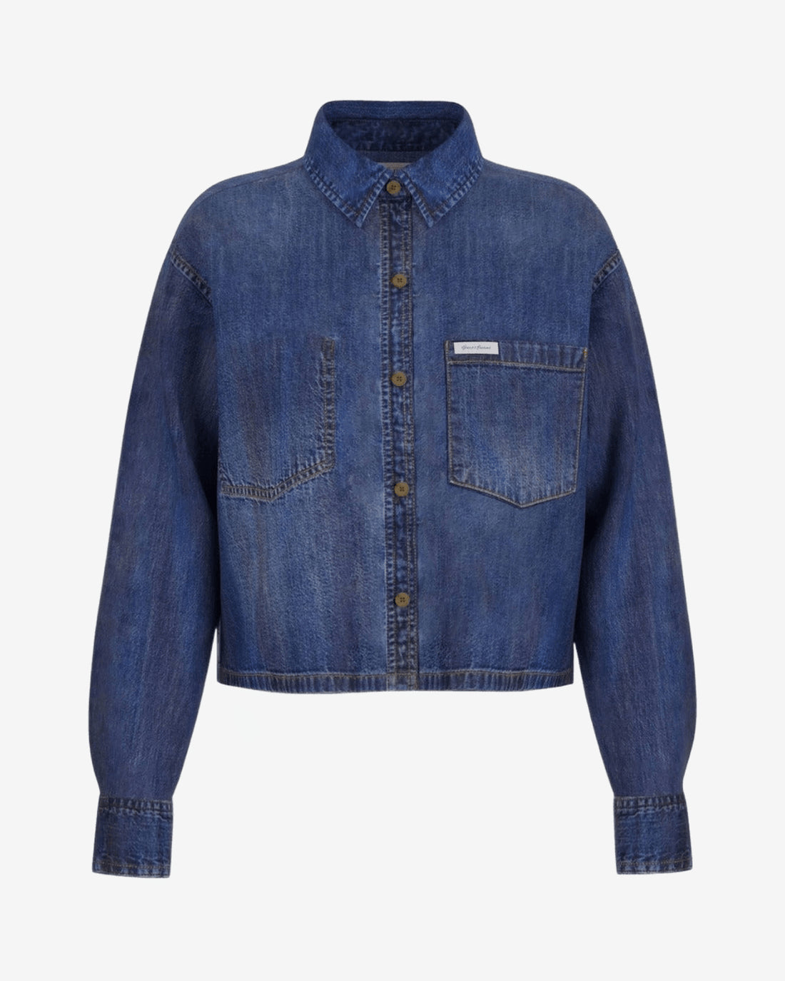 GJ CROPPED LS DENIM SHIRT - foto indossata