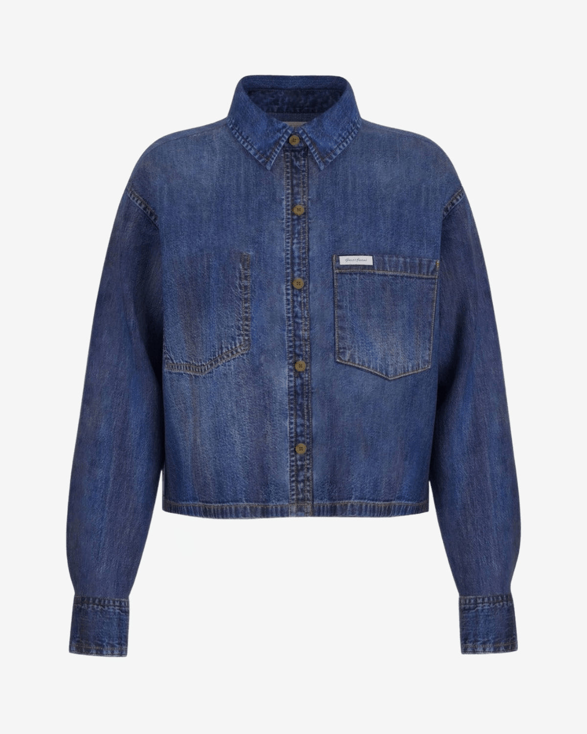 GJ CROPPED LS DENIM SHIRT