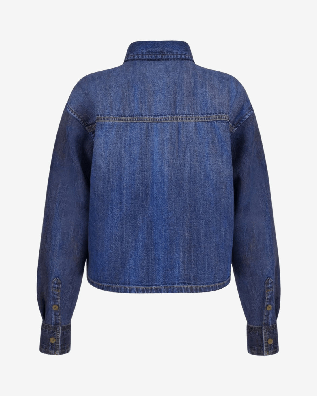 GJ CROPPED LS DENIM SHIRT