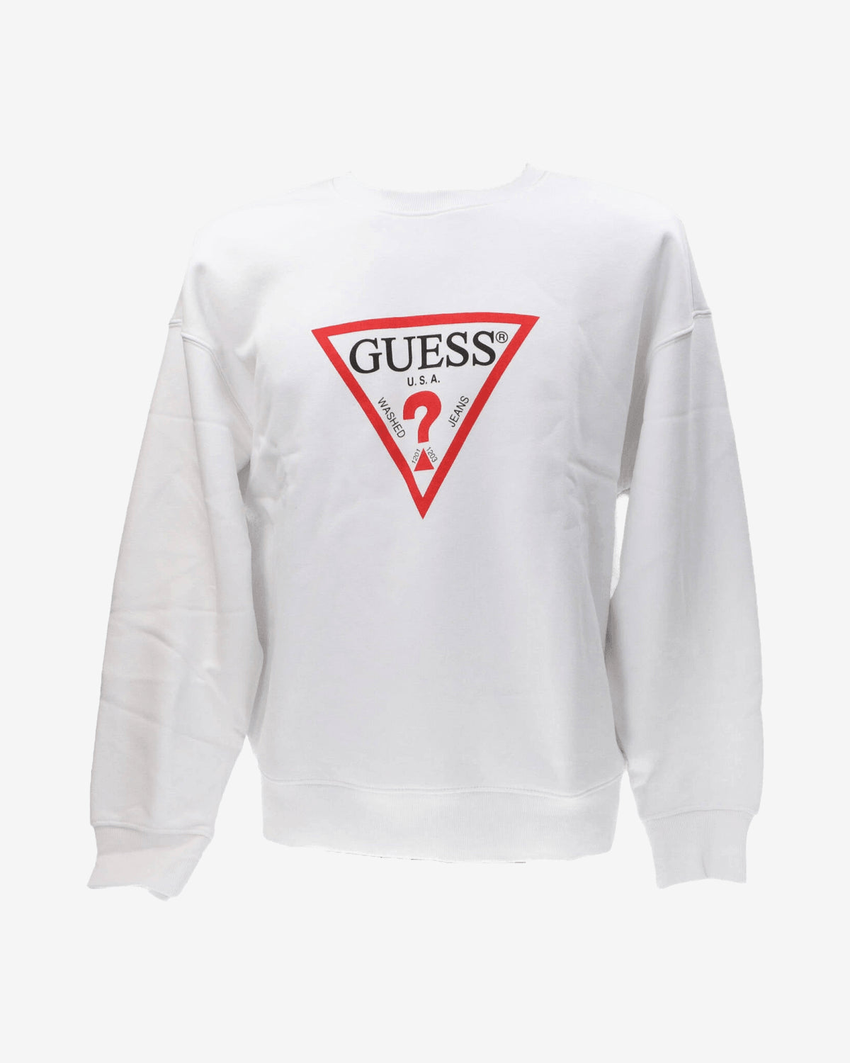 Felpa Guess Triangle Logo Bianca Uomo