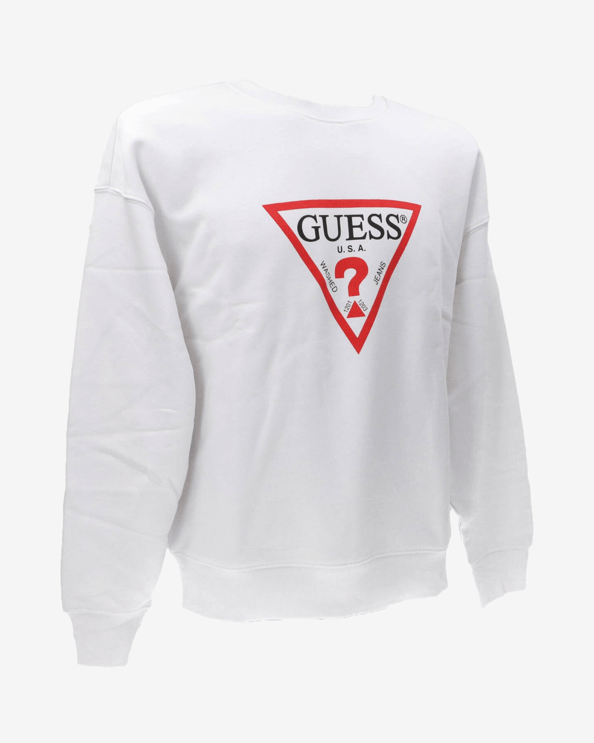 Felpa Guess Triangle Logo Bianca Uomo