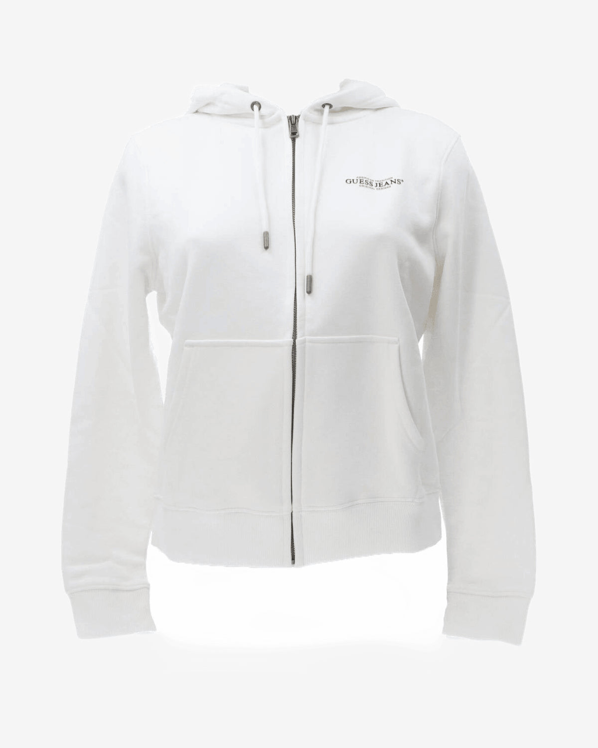 Felpa Guess Zip Hood Bianca Donna
