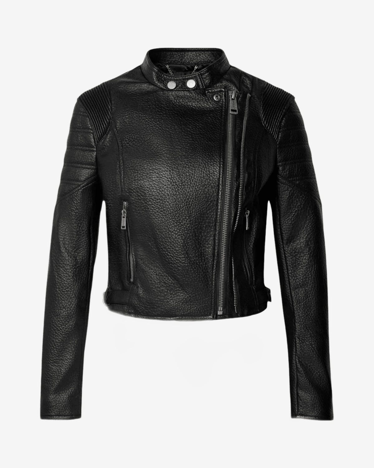 Jeannine pu stitched jacket