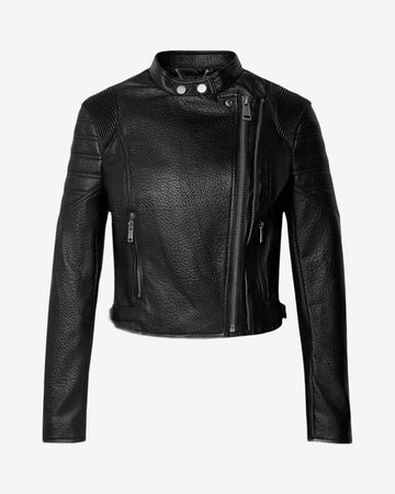 Jeannine pu stitched jacket