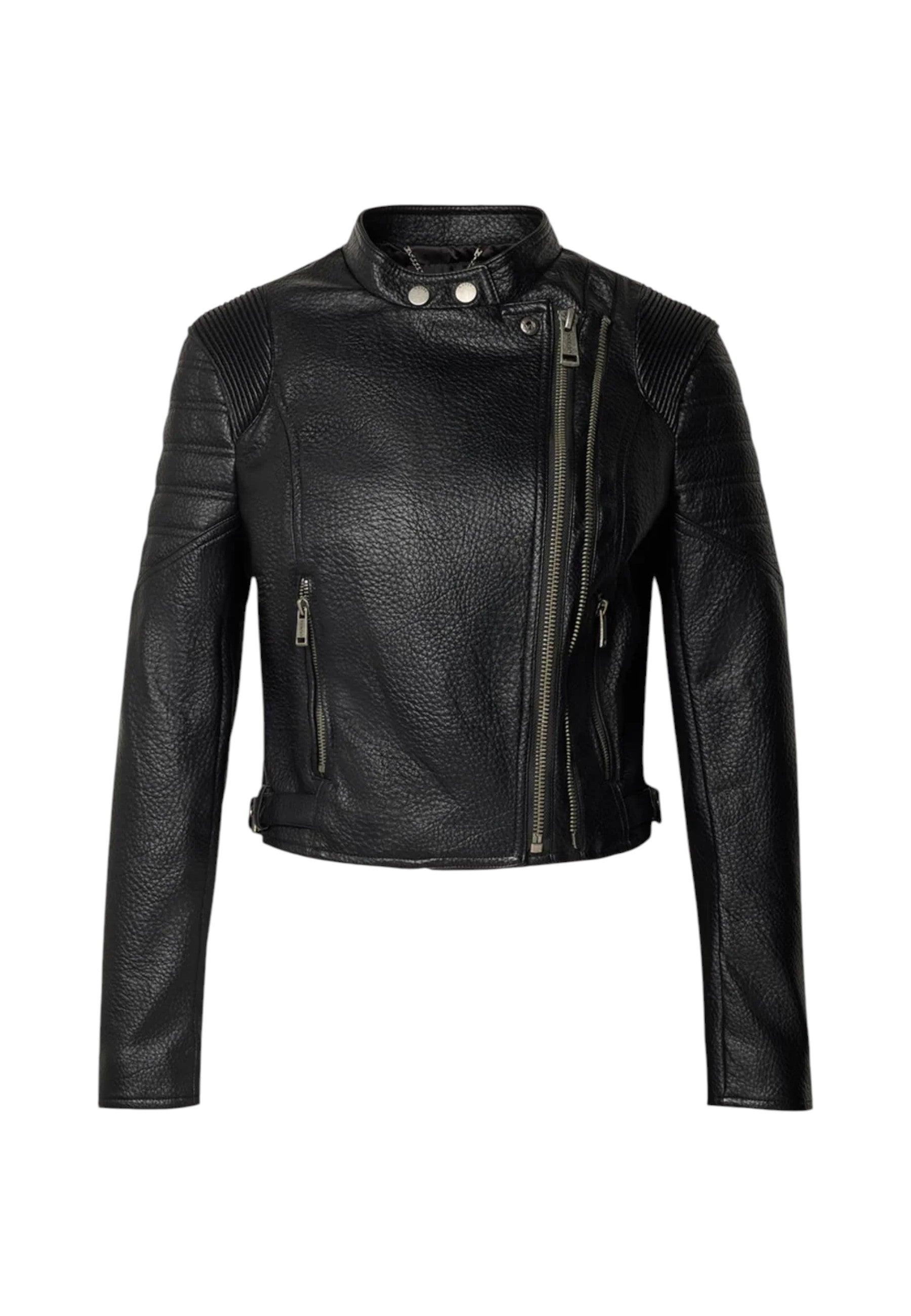 Jeannine pu stitched jacket