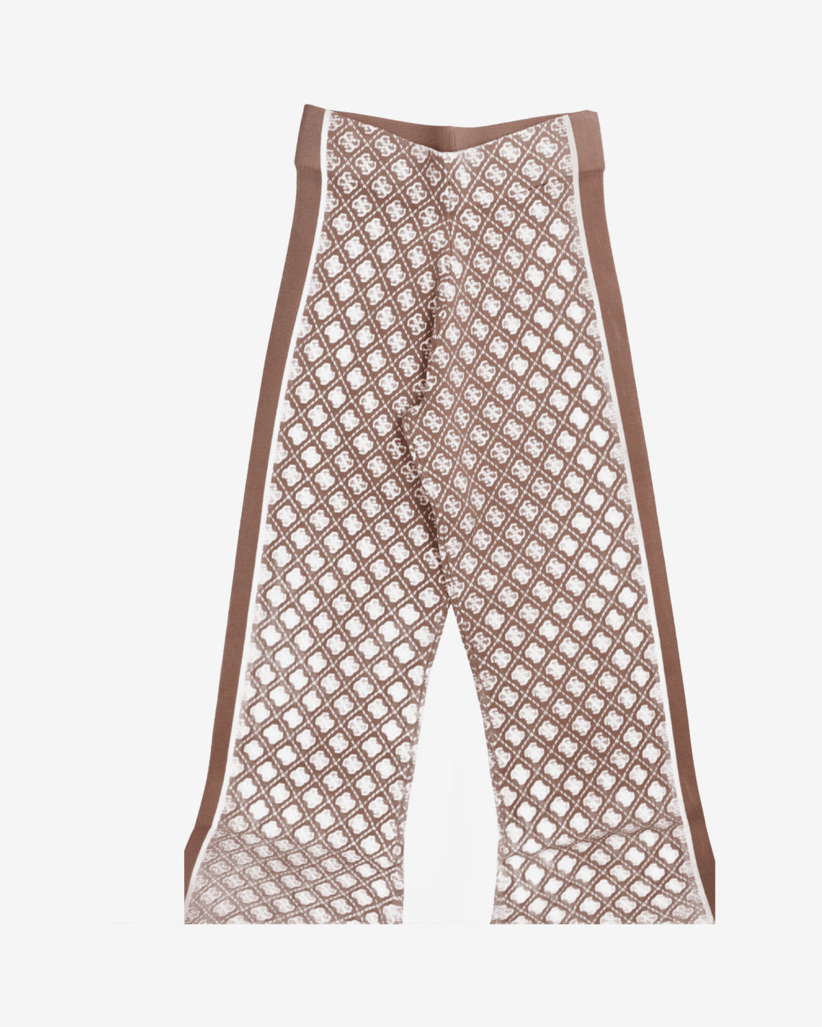 Pantaloni Guess Zampa Monogram Marrone Donna