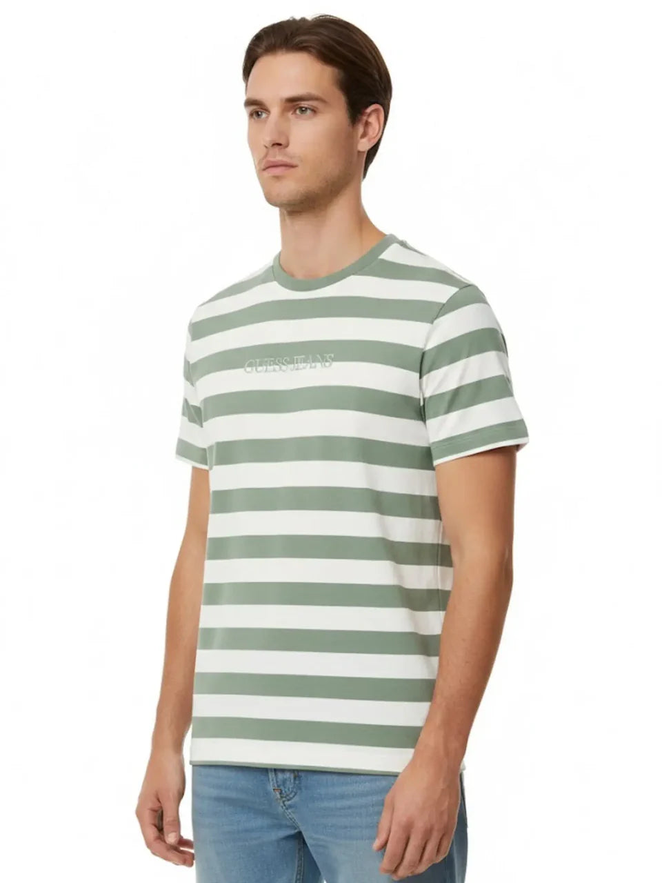 Jeans Guess M4YI84K9XF1 GJ SS CN REG STRIPED YD TEE