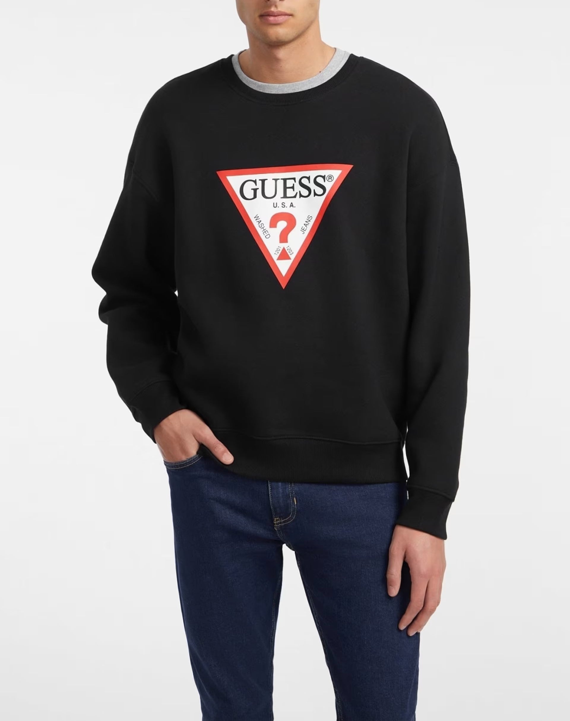Felpe Guess M4YQ21K9V31 GJ CN OS ICONIC TRAINGLE SWEAT
