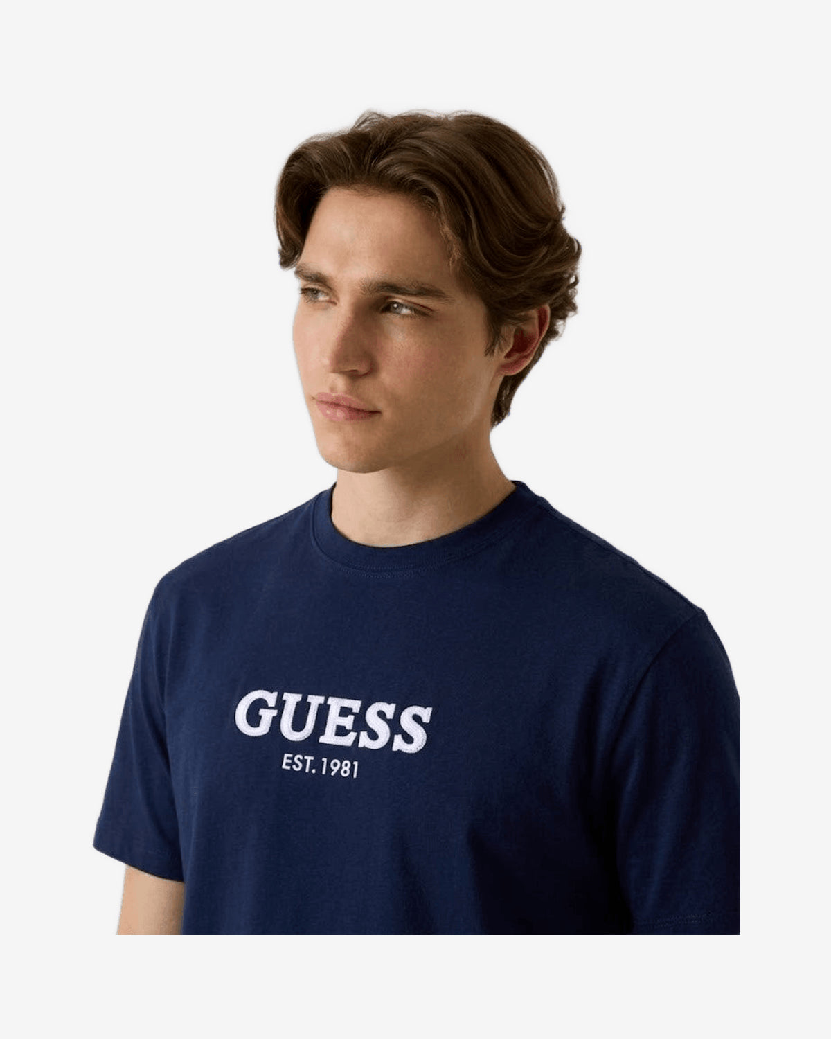 T-Shirt Guess Logo Ricamato Cotone