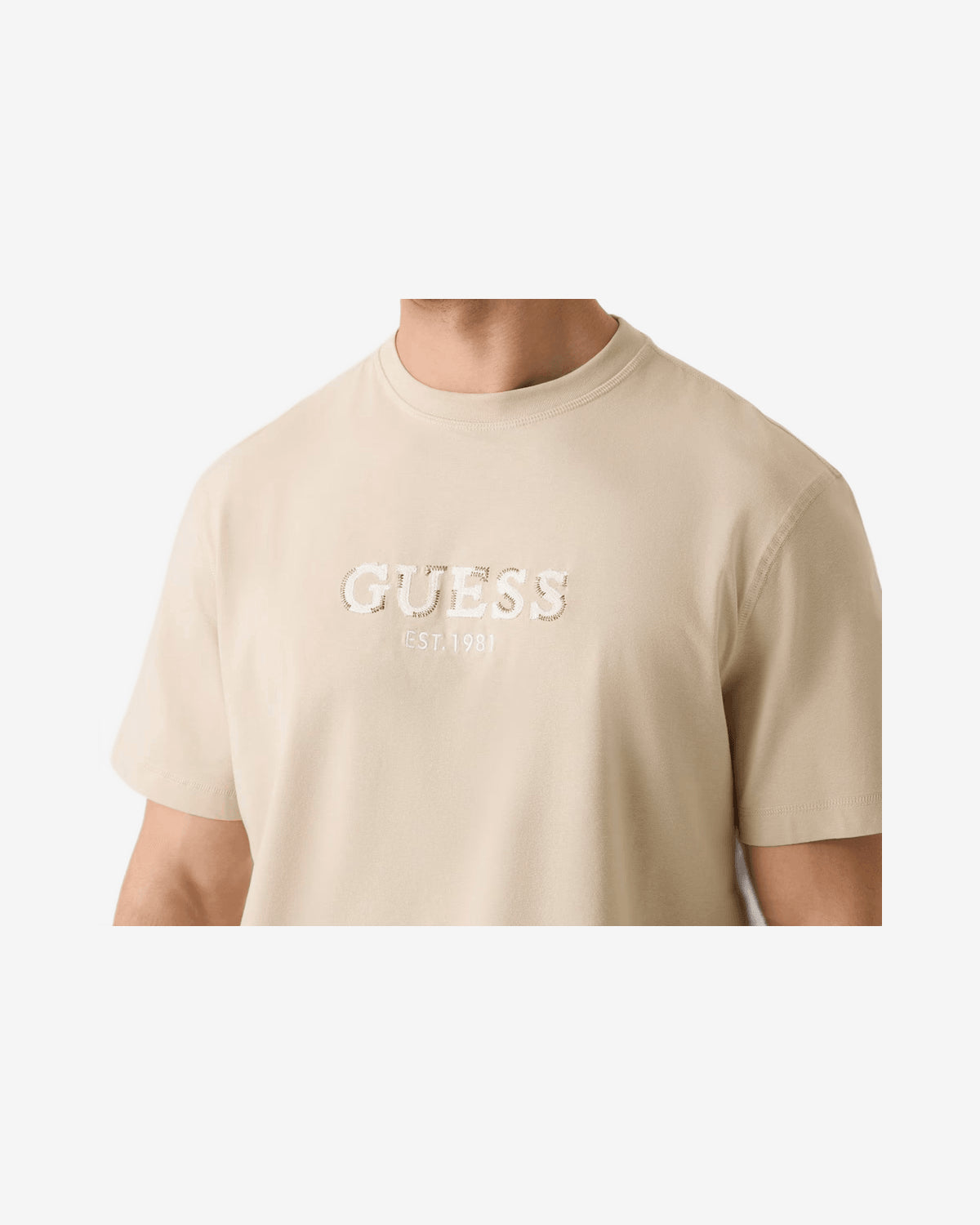 T-Shirt Guess Logo Ricamato Cotone