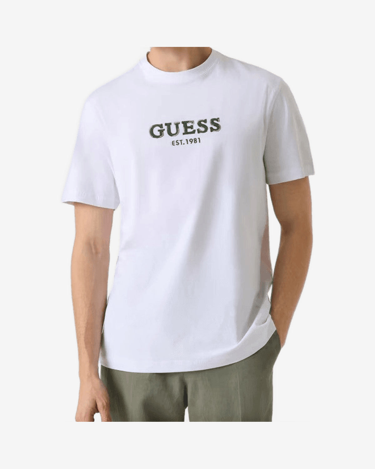 T-Shirt Guess Logo Ricamato Cotone