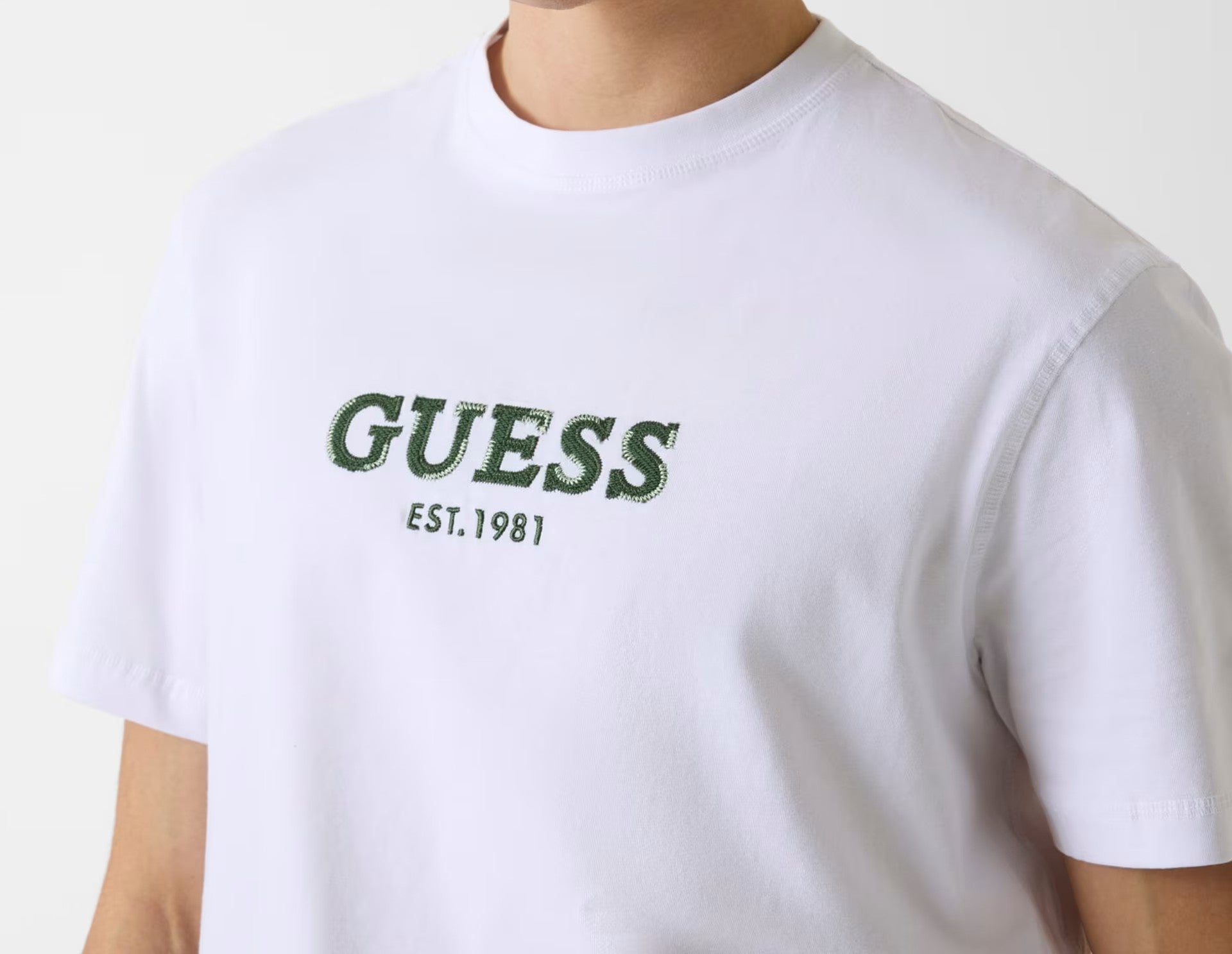 T-Shirt Guess Logo Ricamato Cotone
