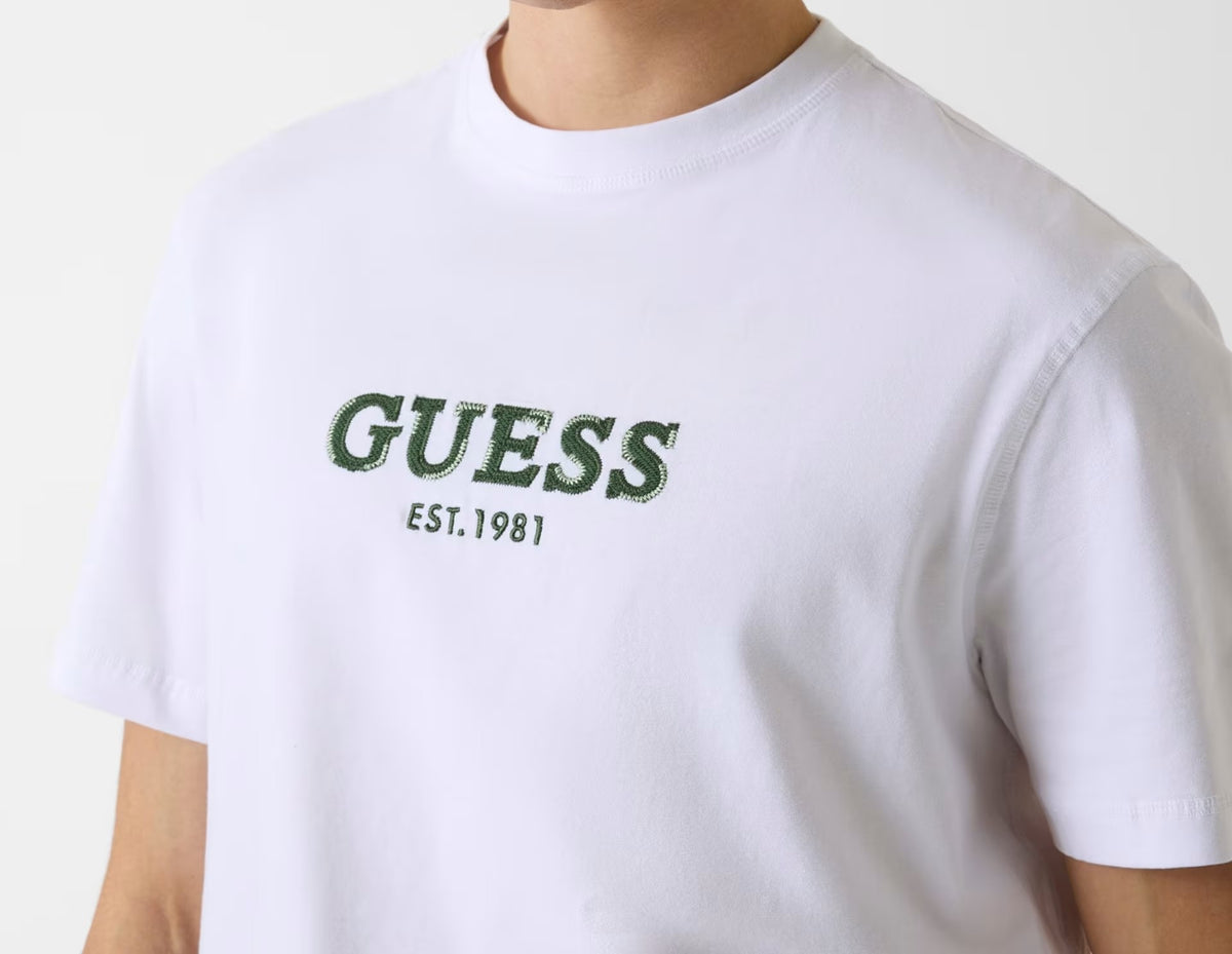 T-Shirt Guess Logo Ricamato Cotone