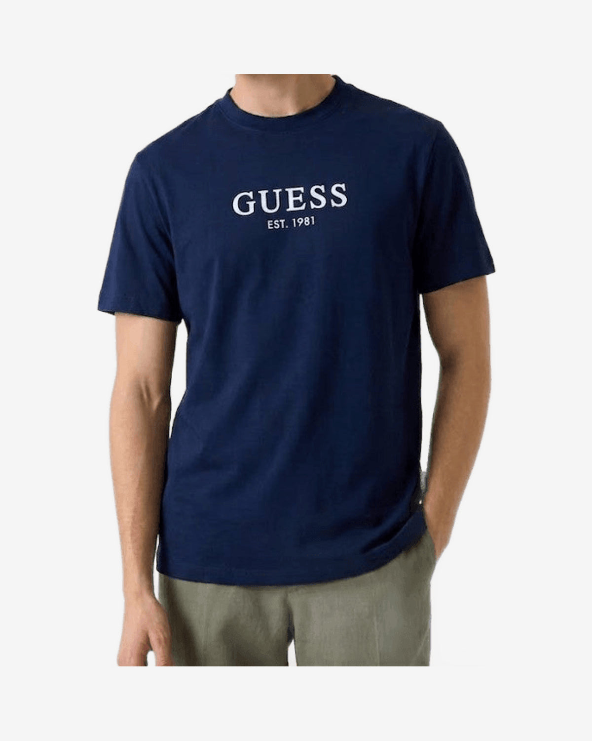 T-Shirt Guess Logo Ricamato Cotone