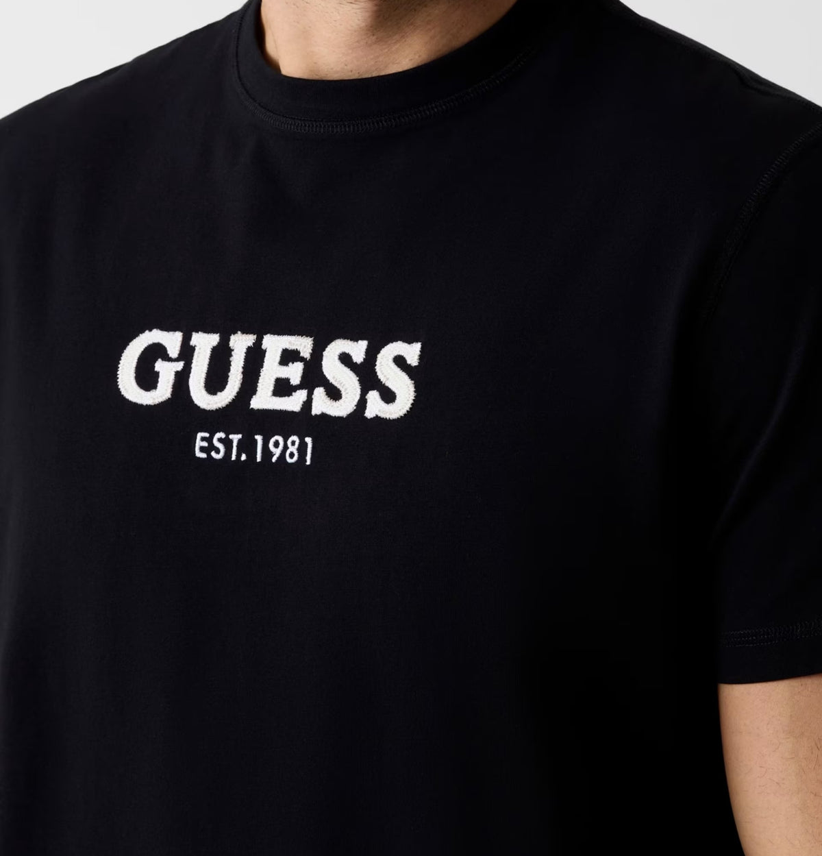 T-Shirt Guess Logo Ricamato Cotone