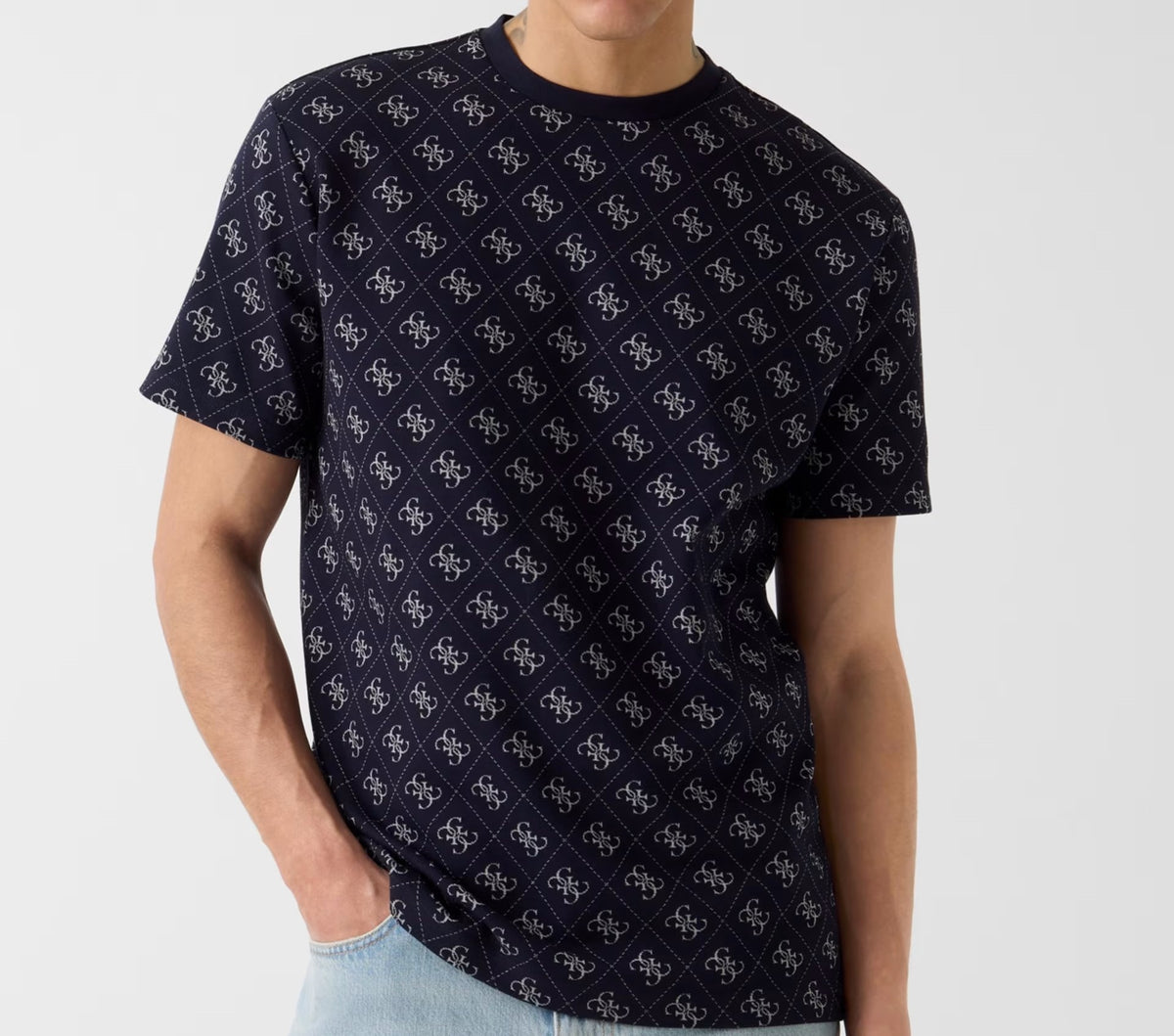 M6GP34K3200 CN SS JACQUARD 4G KNIT TOP