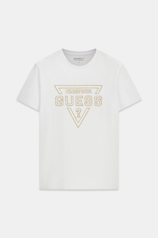T-shirt Guess M6RI09I3Z14 SS BSC PAINTED TRIANGLE - foto indossata