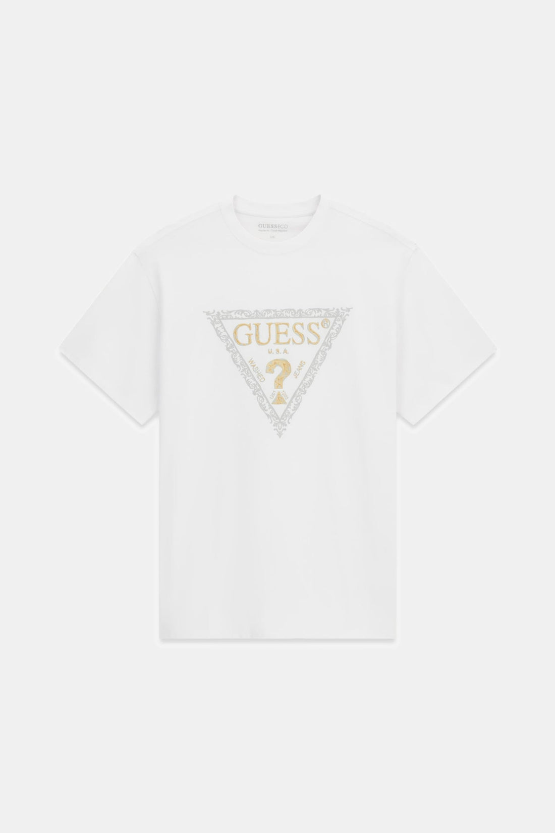 T-shirt Guess M6RI15I3Z14 SS CN GOLDEN TRIANGLE TEE - foto indossata