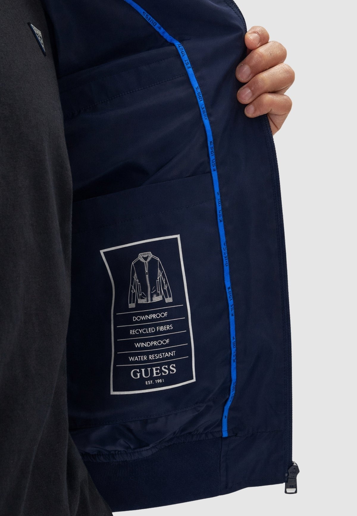 Giubbotti Guess M6RL09WJ362 STRETCH PACKABLE  BOMBER JACKET