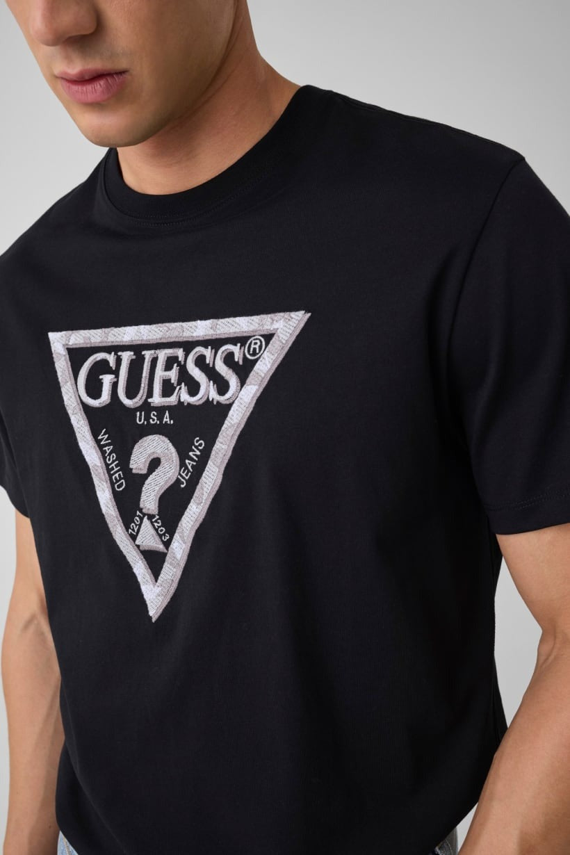 T-shirt Guess M6YI47K4233  TRIANGLE LEAVES EMBROIDE
