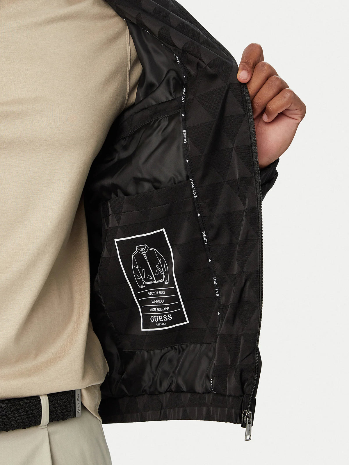 Giubbotti Guess M6YL24W2815 ALLOVER LOGO JACKET