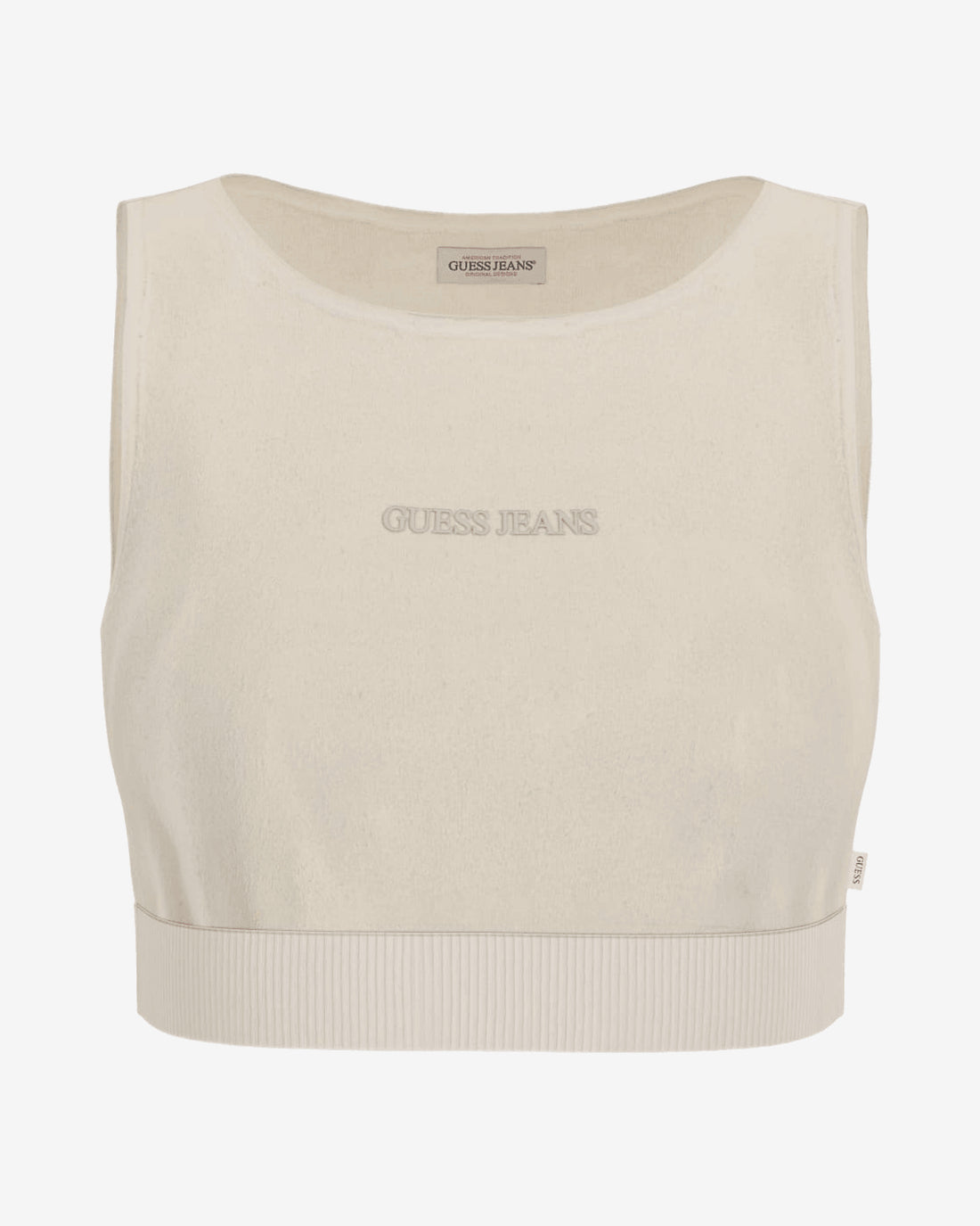 Maglia Cropped Guess Bianca Donna - foto indossata