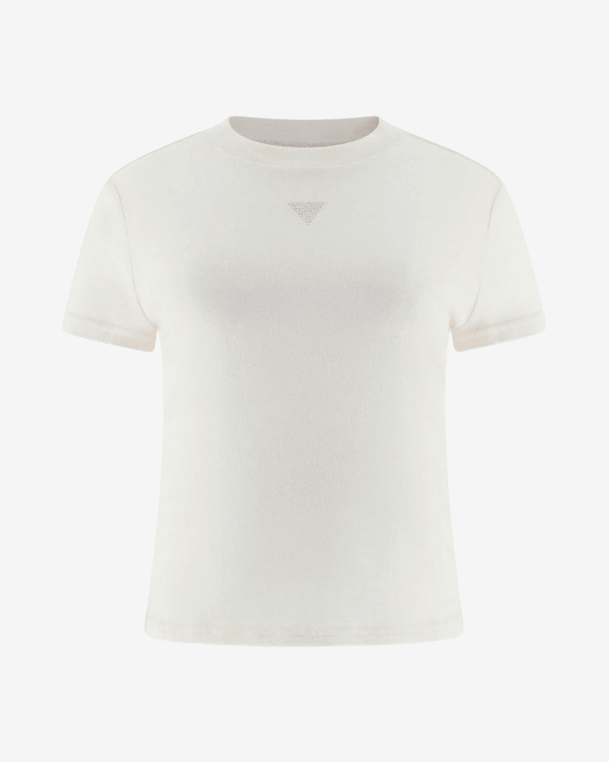 Maglia Guess cotone bianco donna strass
