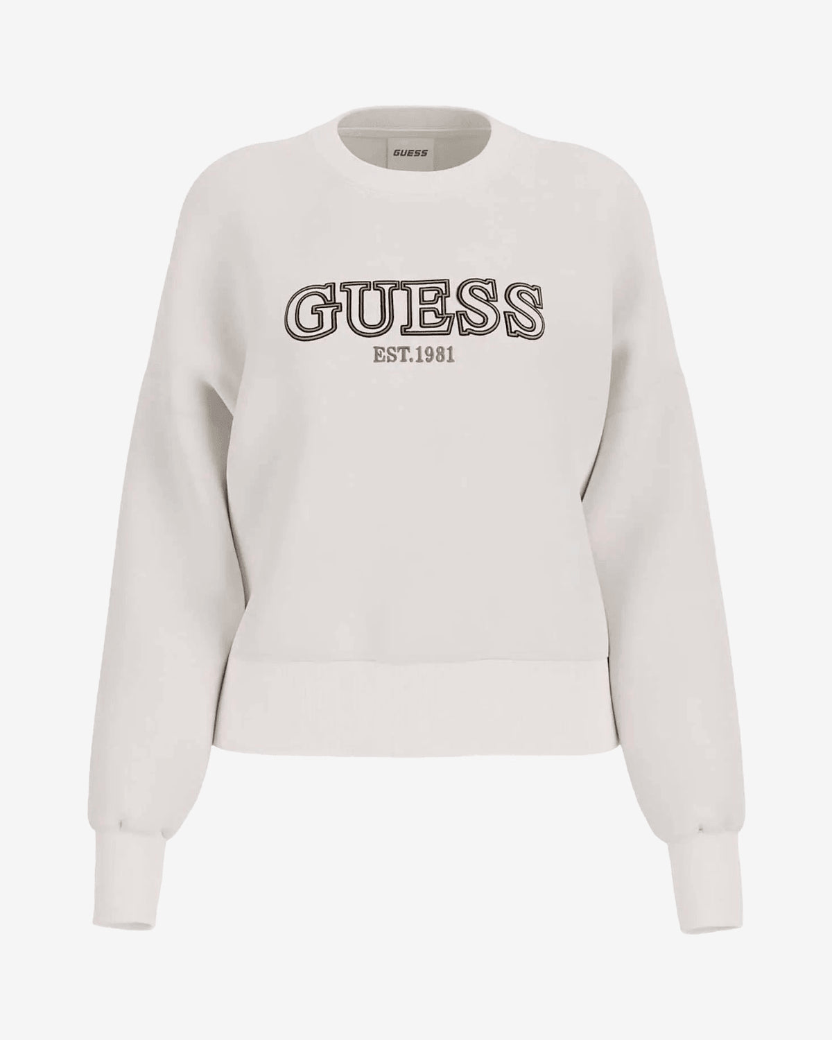 Felpa Guess Girocollo Bianca Donna