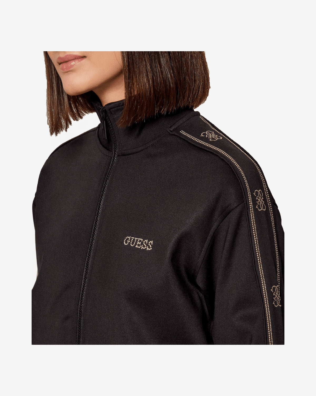 Felpa Guess Octavia Collo Alto Zip