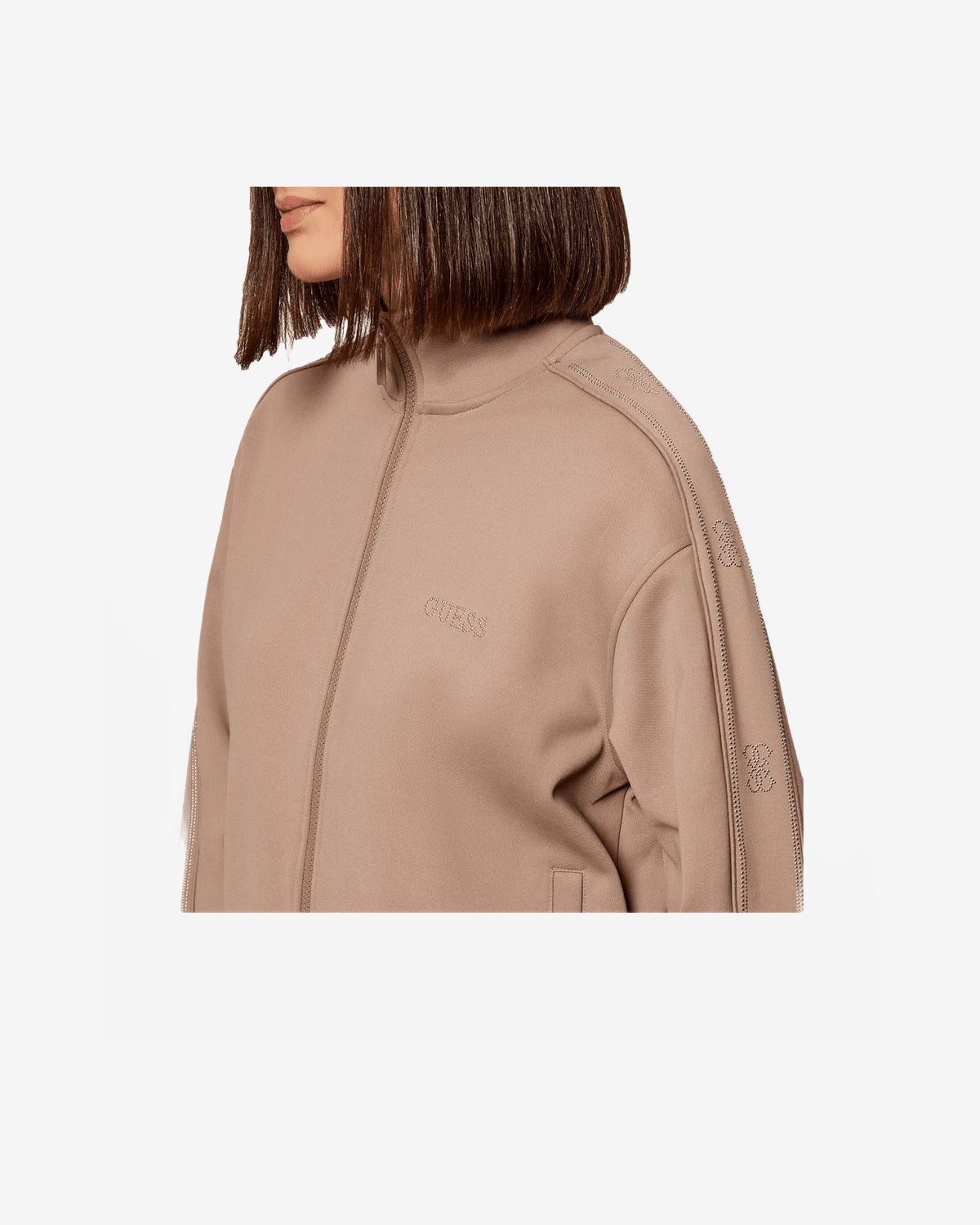 Felpa Guess Octavia Collo Alto Zip