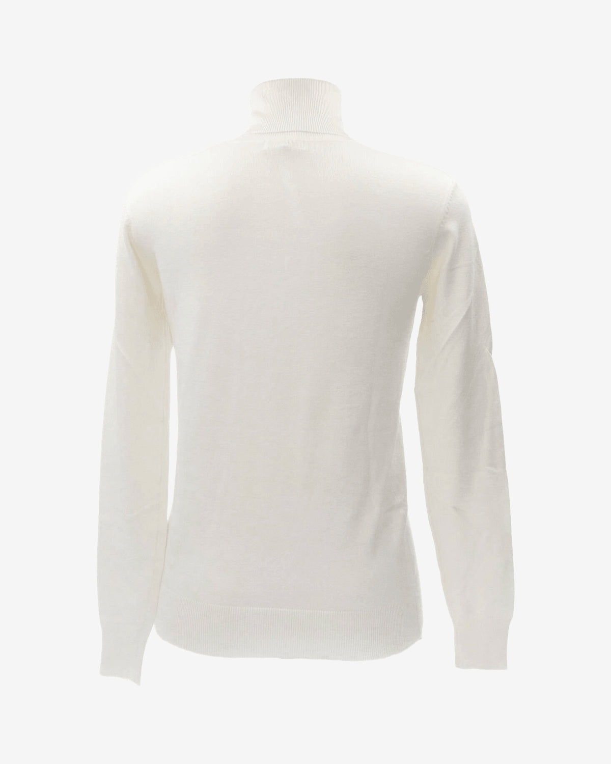 Guess Maglione Dolcevita Logo Strass Bianco