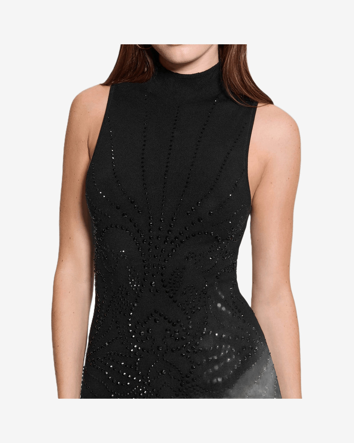 Vestiti RHINESTONE BODYCON MINI SWEATER DRESS
