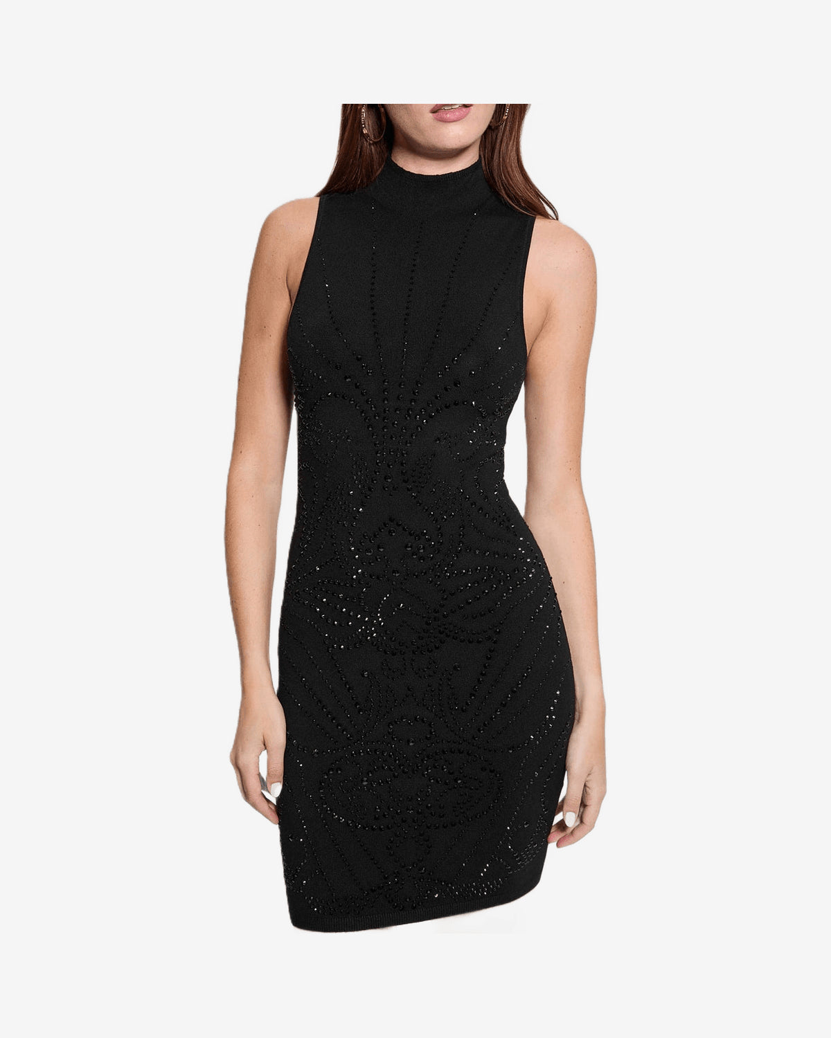 Vestiti RHINESTONE BODYCON MINI SWEATER DRESS