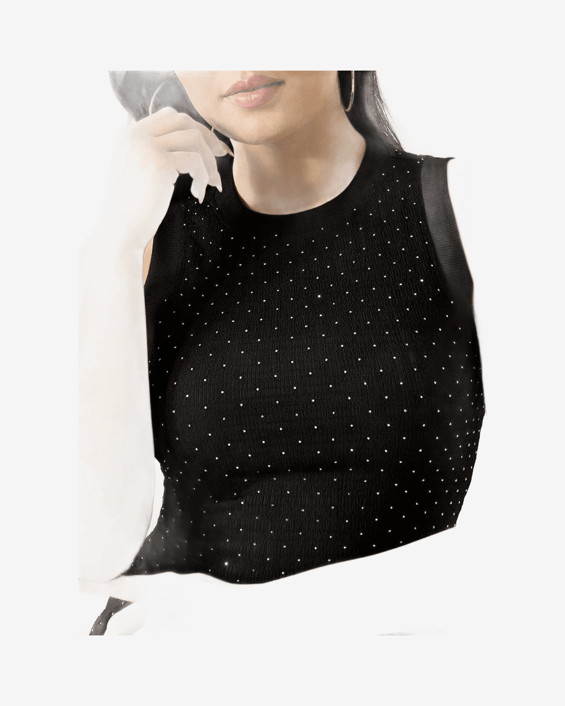 SL FRANCINE SMOCK HOTFIX TOP