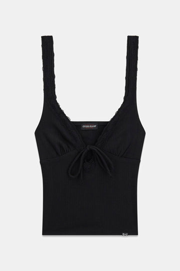 Top Guess W6GPB1KF641 GJ FASHION RIB LACE TOP