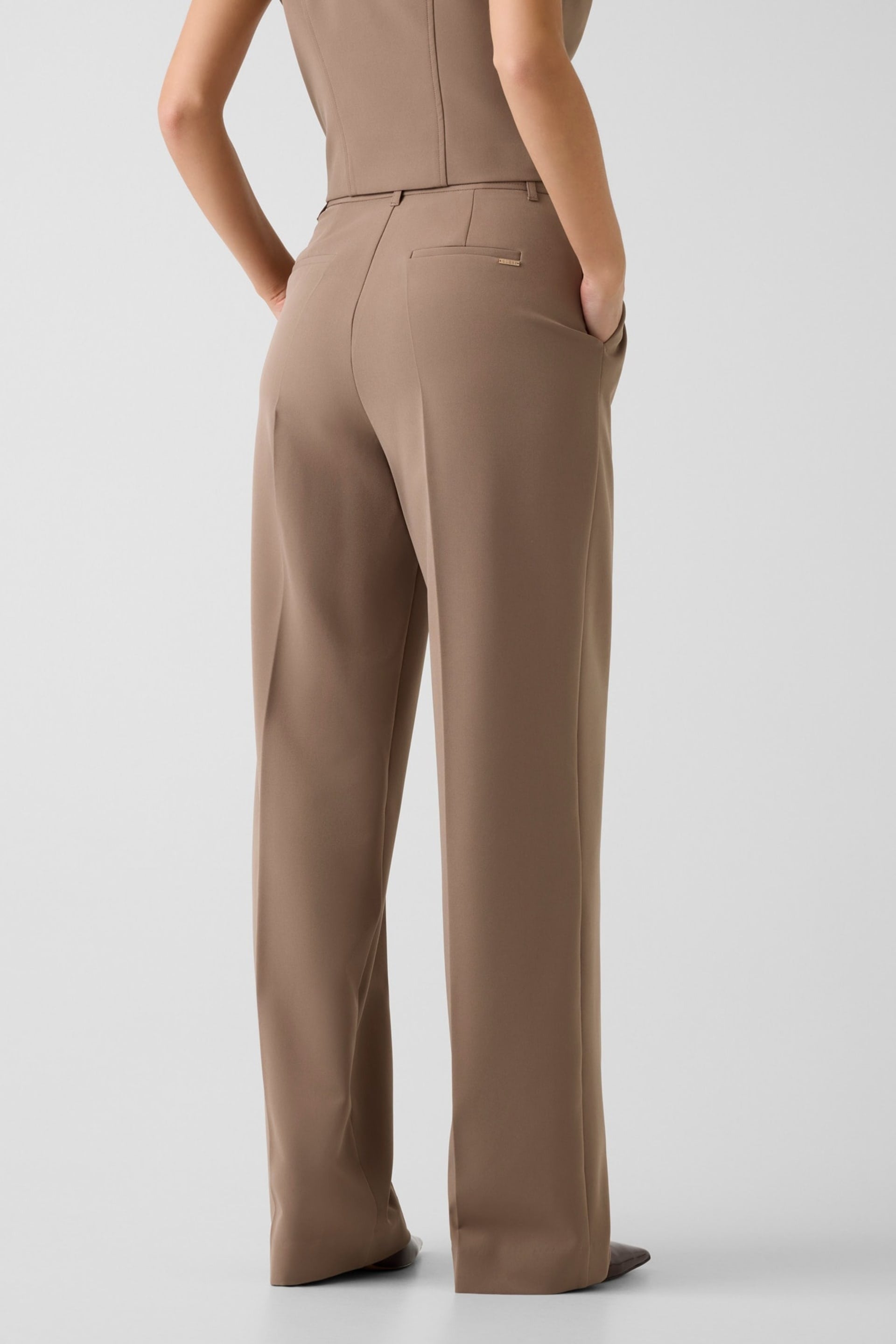 Pantaloni Guess W6RB02WH9Y2 NAUSICA WIDE LEG PANT