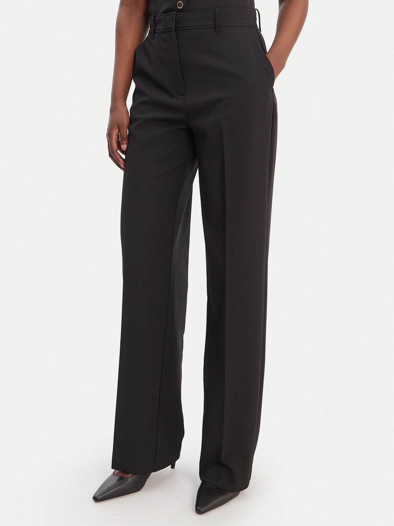 Pantaloni Guess W6RB02WH9Y2 NAUSICA WIDE LEG PANT