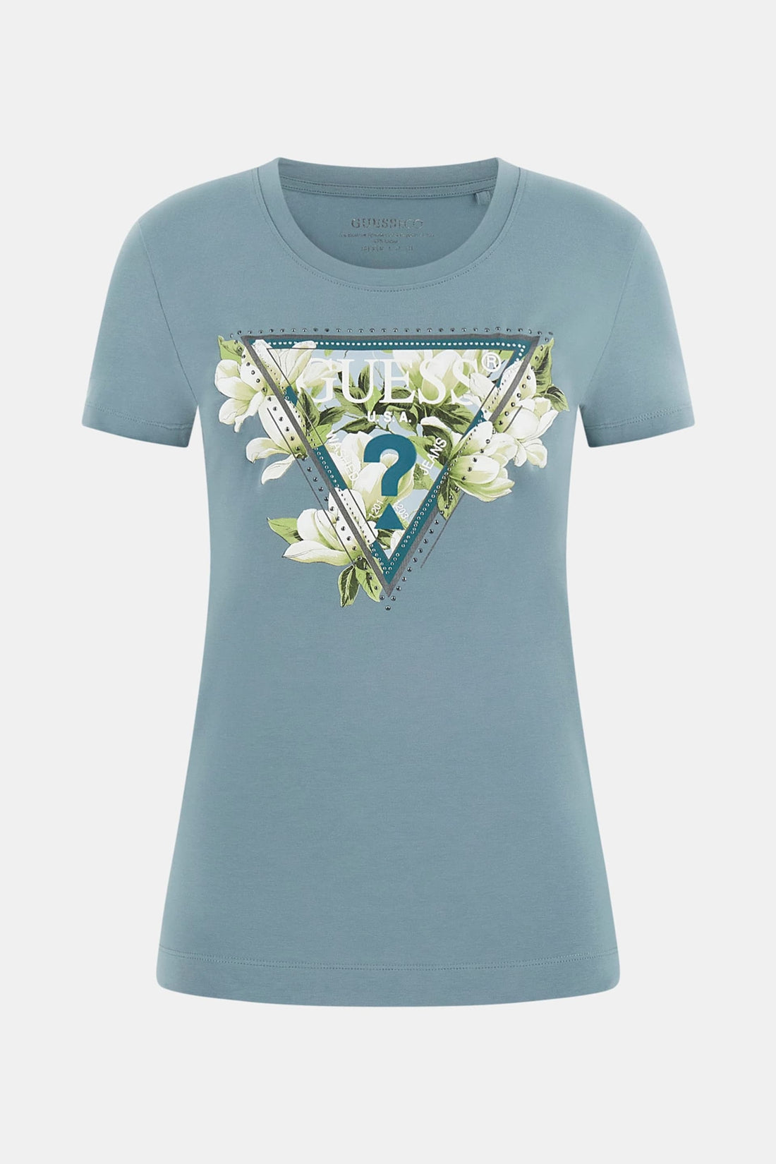 T-shirt Guess W6RI35J1314 SS CN CAMELIA TRIANGLE TEE - foto indossata