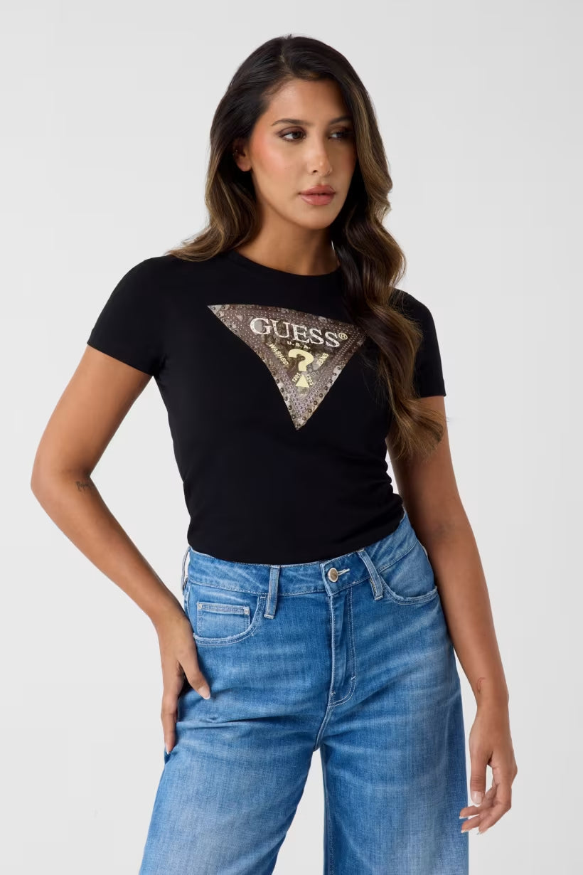 T-shirt Guess W6YI31K4350 SNAKE TRIANGLE TEE