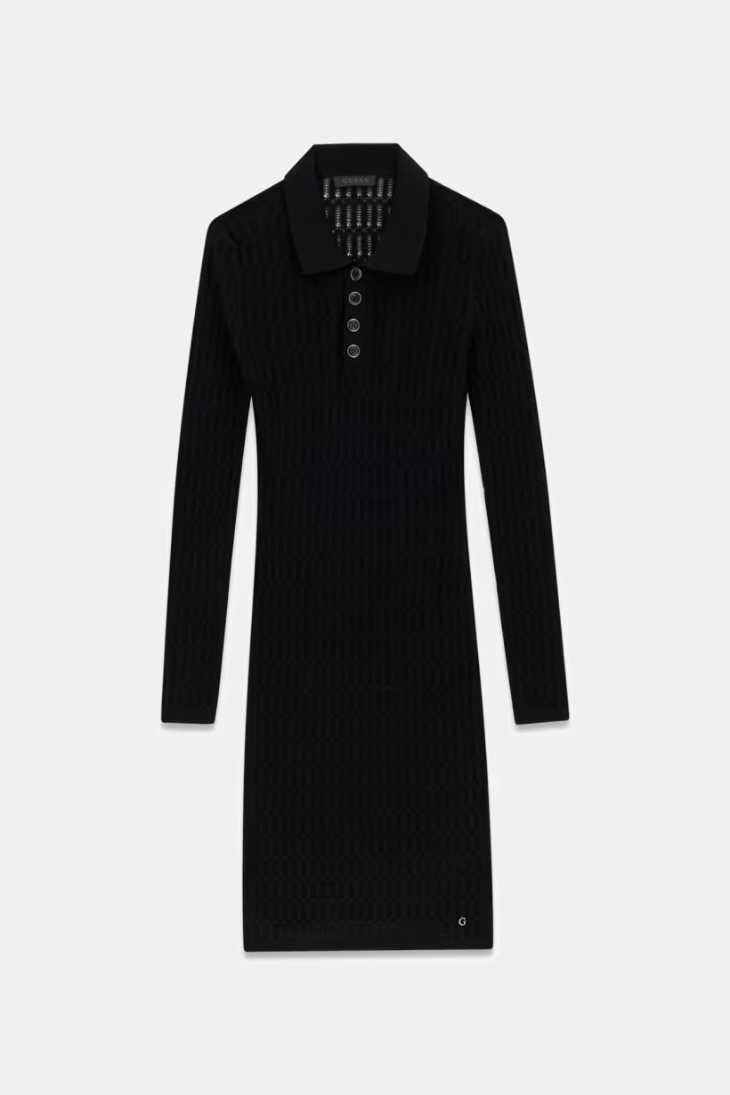 Vestiti Guess W6YK31Z0954 LS POLO MELISSA SWTR DRESS