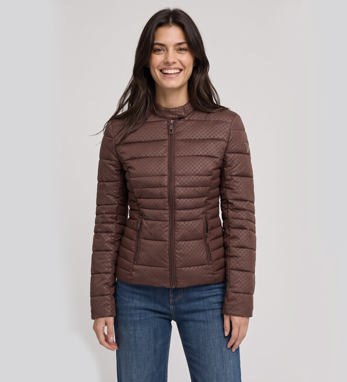 Giubbotti Guess W6YL16W2891 NEW VONA BLOCK EMBOSSED