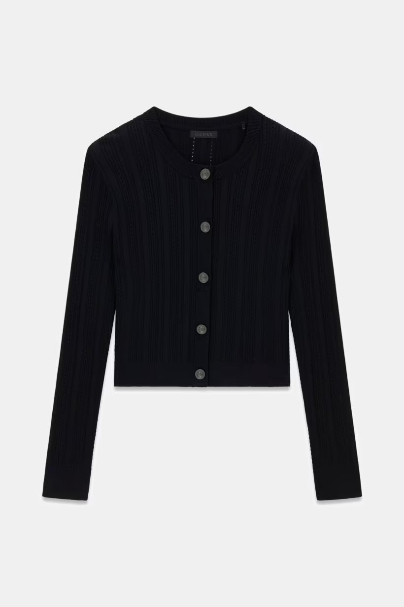 Cardigan Guess W6YR26Z0973 LS CN CARMEN CARDIGAN SWTR