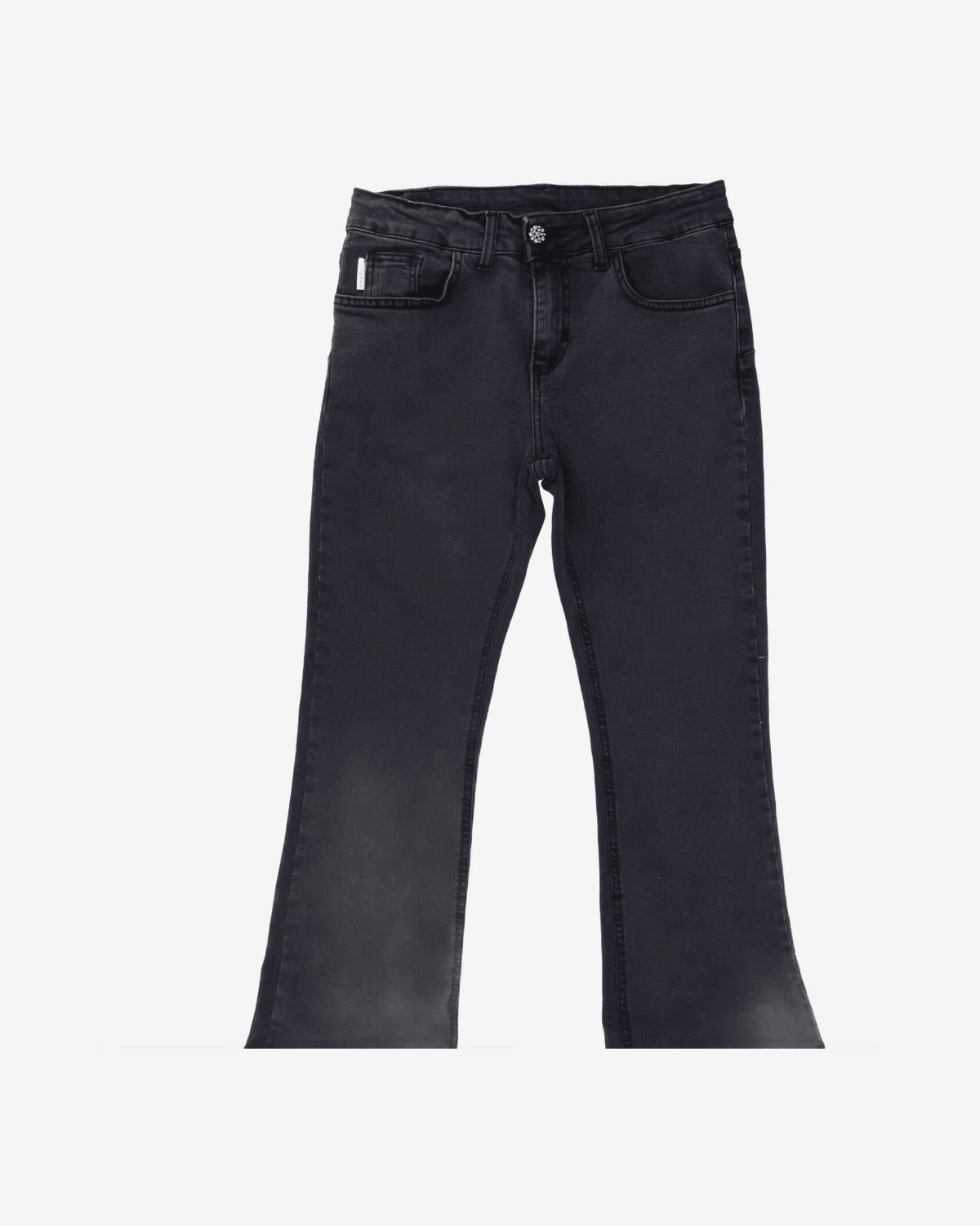 Jeans PANTALONE ZAMPA BOTTONE GIOIELLO